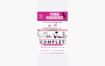 6 ième Vide Grenier 2025 Dimanche 5 Octobre 2025